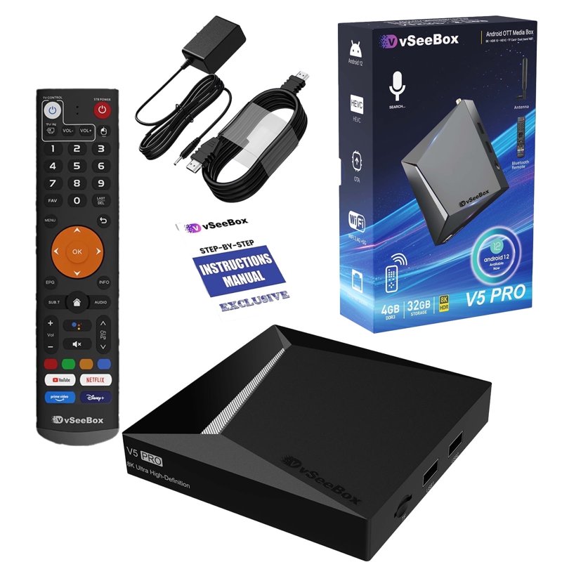 2026 New Box vSeeBox V5 Pro 4GB+32GB 6K HD