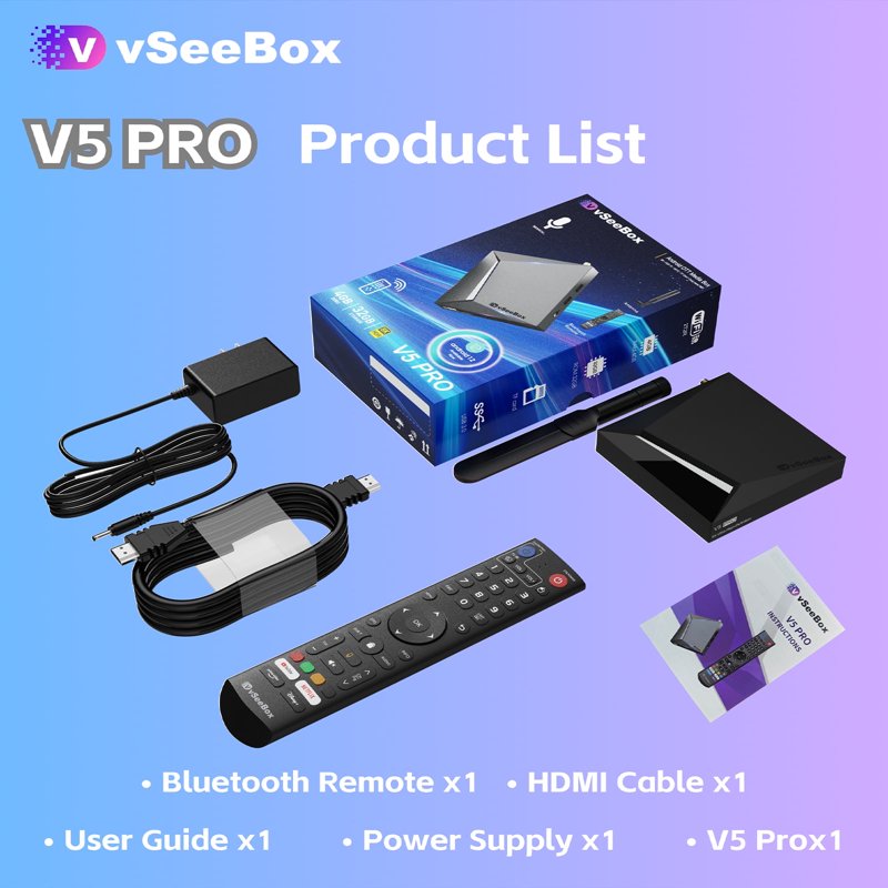 2026 New Box vSeeBox V5 Pro 4GB+32GB 6K HD